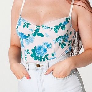 SOLD American apparel floral body suit