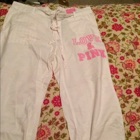Victoria secret white pajama pants