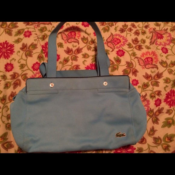 Light blue Lacoste purse