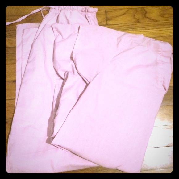 Baby pink scrub medical uniform set