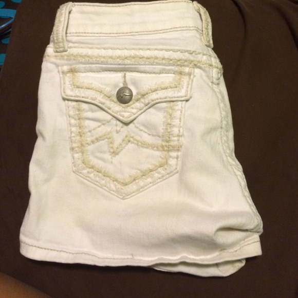 White miss me denim shorts!