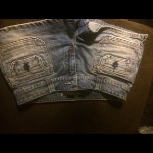 AE denim shorts