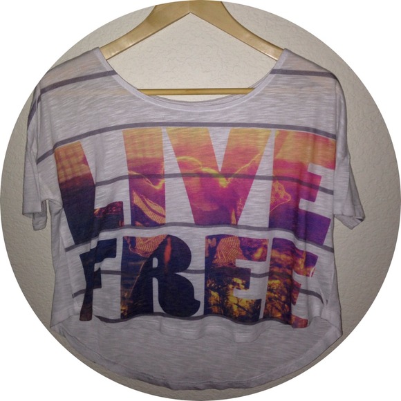 "Live Free" Crop Top - Picture 2 of 4