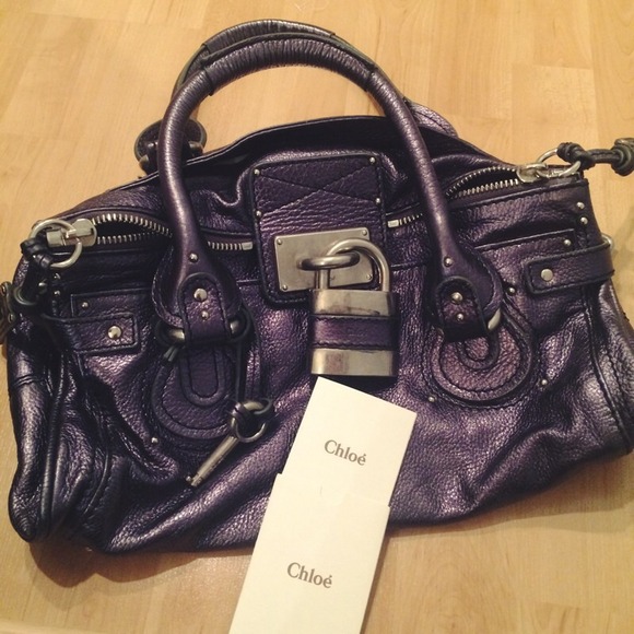 Gorgeous metallic blue Chloe bag