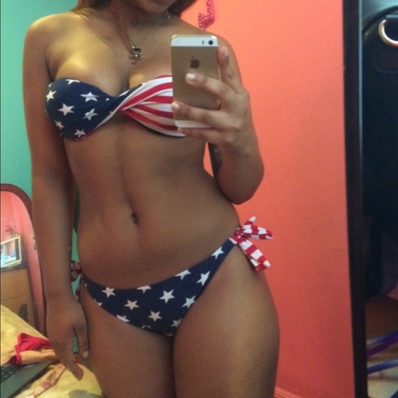 American flag bathing suit