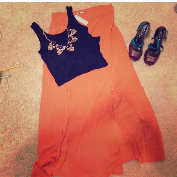 Orange long skirt 🔶 - Picture 4 of 4