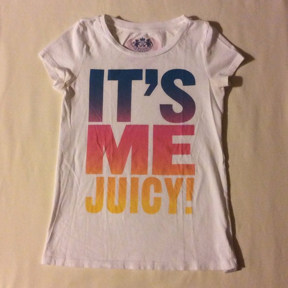 Juicy Couture white girls size 8 t shirt rainbow