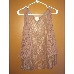 Lace and crochet vest