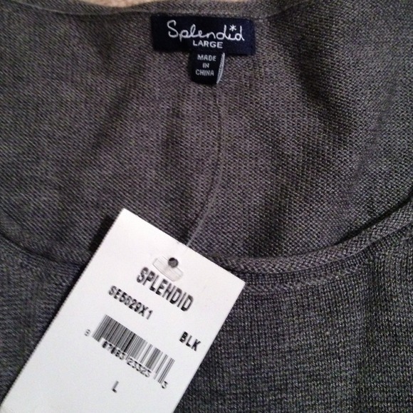 Splendid cashmere black/gray sweater.