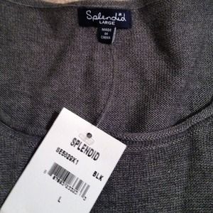 Splendid cashmere black/gray sweater.