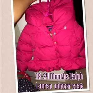 Brand new Ralph Lauren winter coat. Girls 18-24M