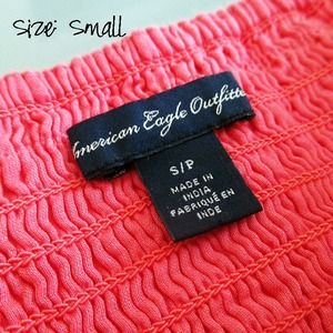 American Eagle Outfitters Tops - Coral eyelet lace peplum tank American Eagle Outfitters Tops - Coral eyelet lace peplum tank