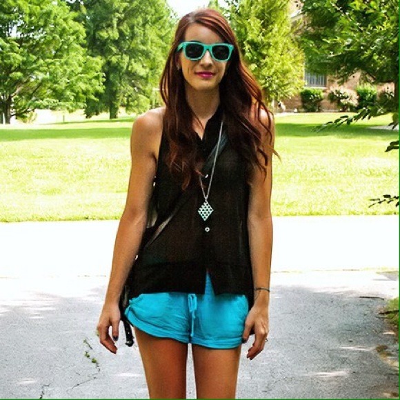 Old Navy Pants - Teal Linen Shorts Old Navy Pants - Teal Linen Shorts