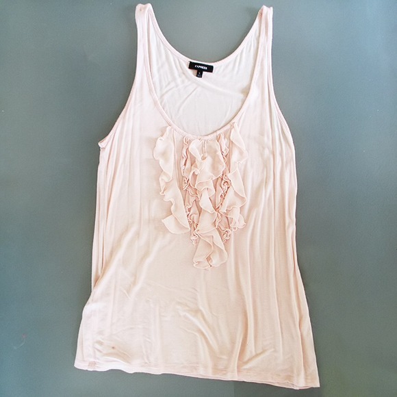 Express Tops - Pink ruffle tank Express Tops - Pink ruffle tank