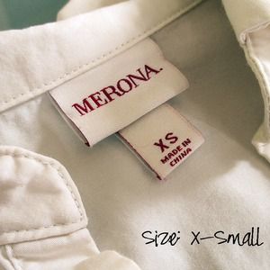 Merona Tops - Off white button up with ruffle trim Merona Tops - Off white button up with ruffle trim