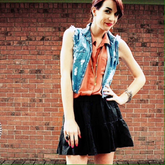 Jackets & Blazers - Distressed denim vest Jackets & Blazers - Distressed denim vest