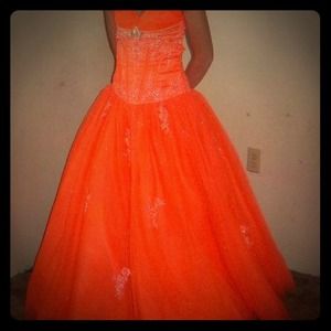 Orange prom dress