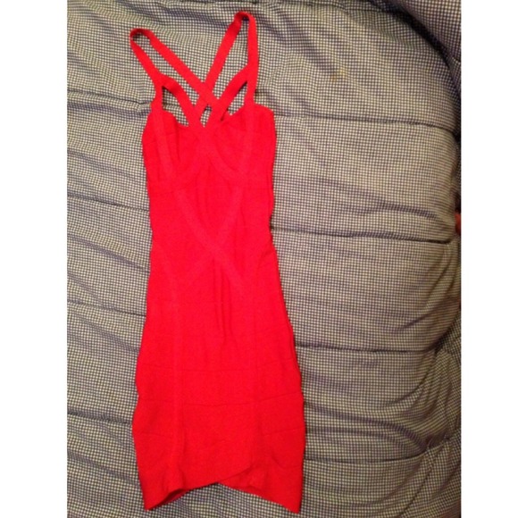Red Bebe Valentine's Day Bandage Dress size XS