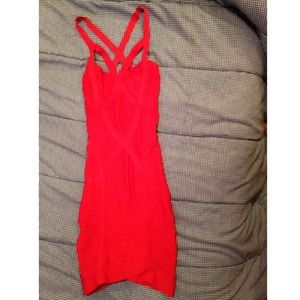 Red Bebe Valentine's Day Bandage Dress size XS