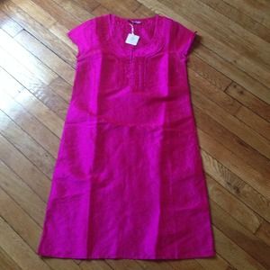 Calypso fuchsia silk dress