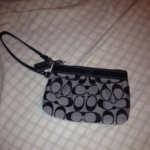 Coach Signature Pleated Wristlet