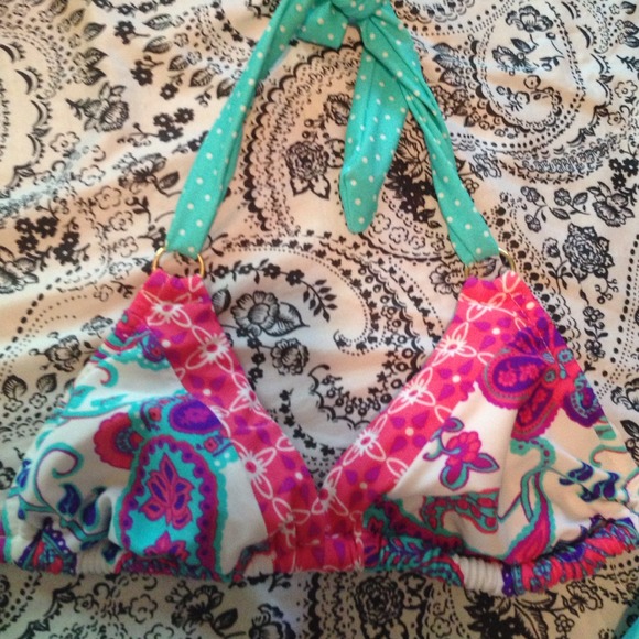 Paisley & Polka Dot Bikini size S - Picture 2 of 4