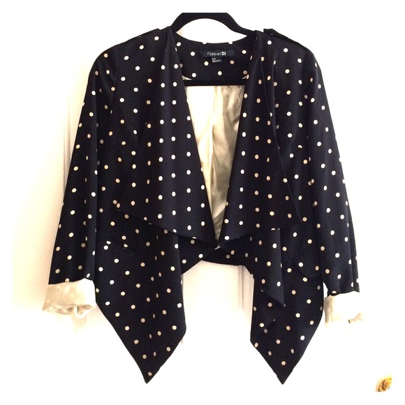 Polka dot cardigan/light blazer!