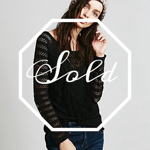 Free People Inspired Fringe Knit Sweater