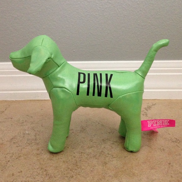 Victoria's Secret Green Metallic PINK Dog