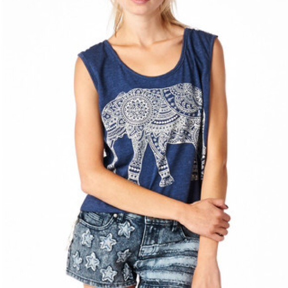 Elephant crochet back tank