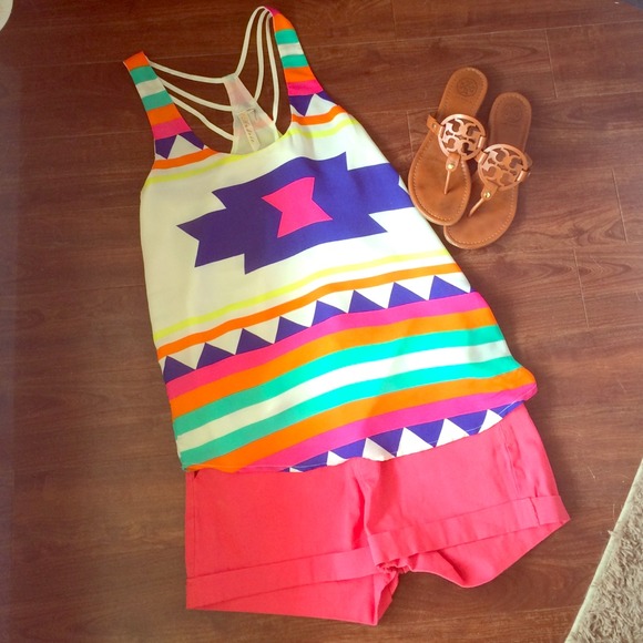 Tops - Colorful Aztec tank top