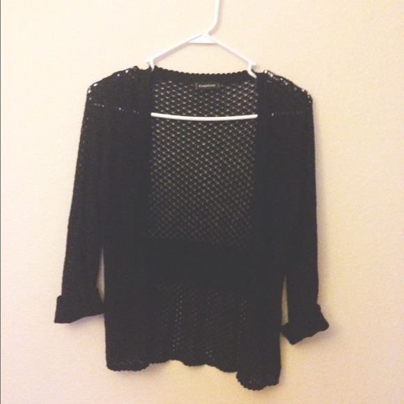 SOLD🚫Bebe Black Mesh Cardi