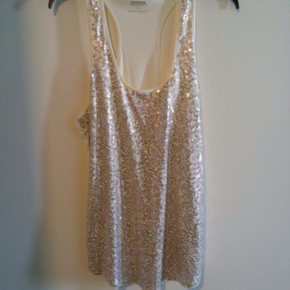 Great for New Years!   Gold Sequin Racerback Tank