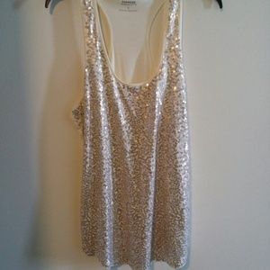 Great for New Years!   Gold Sequin Racerback Tank