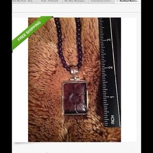 Amethyst and Sterling Silver Necklace