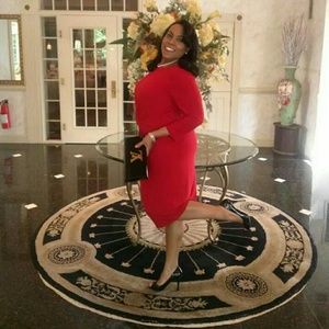 SOLD!! Lady in Red Ralph Lauren dress