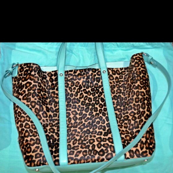 Authentic Tiffany & Co. Cheetah/Leather Large Tote - Picture 3 of 3