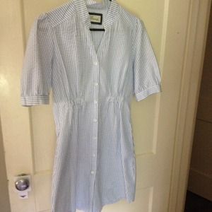 Seersucker shirtdress