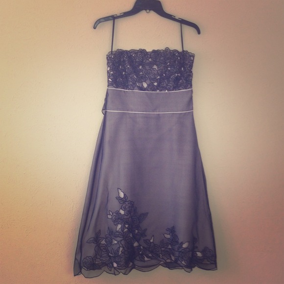 Beautiful Black and Cream Cocktail Dress