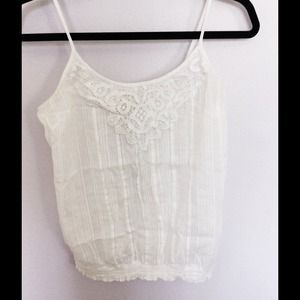 Delicate white lace tank