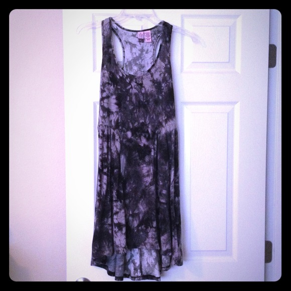 Gray tie dye dress