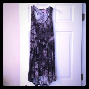 Gray tie dye dress