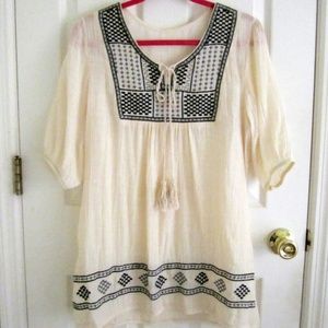 Off-white Short-sleeved Mini Dress