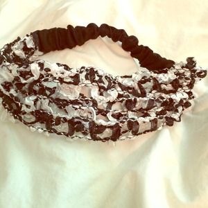 Black ,silver and white headband