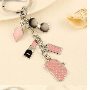 Pink key chain& red