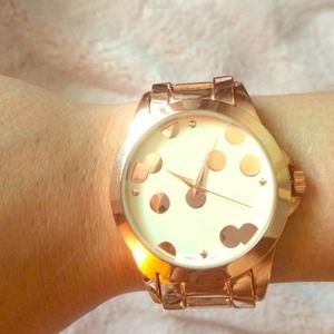 Rose gold bubble watch