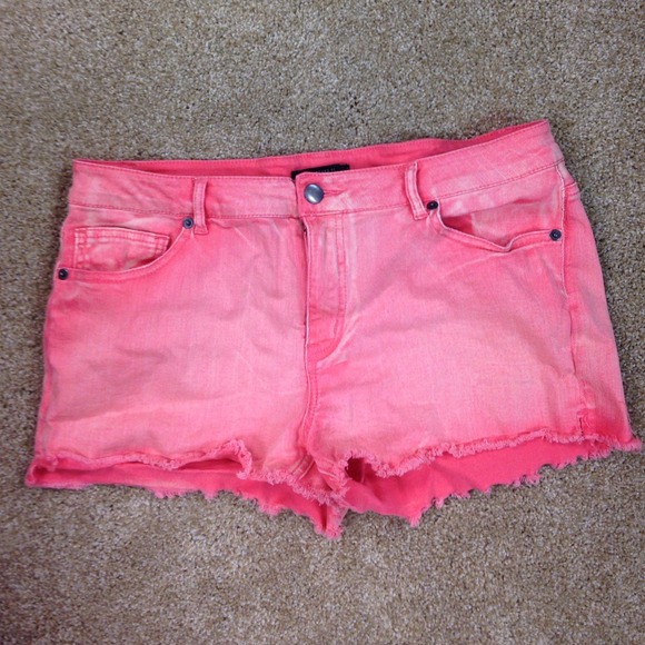 A pair of coral pink shorts from Forever 21