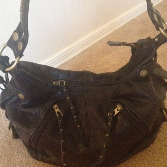 Black leather MARC NEW YORK handbag