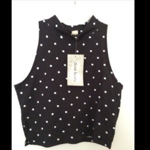 NWT Black and white Crop Top