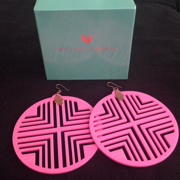 Melody Eshani Hot Pink Earrings